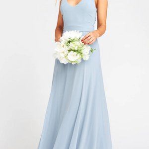 Show Me Your Mumu Jenn Maxi Dress Steel Blue